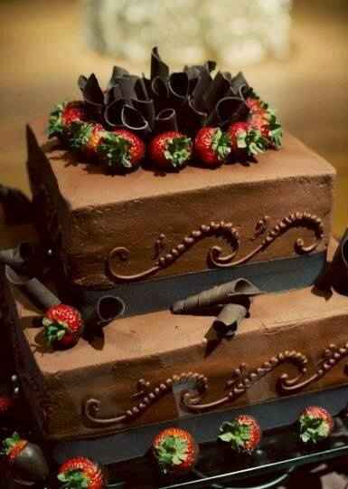 pastel de fresas