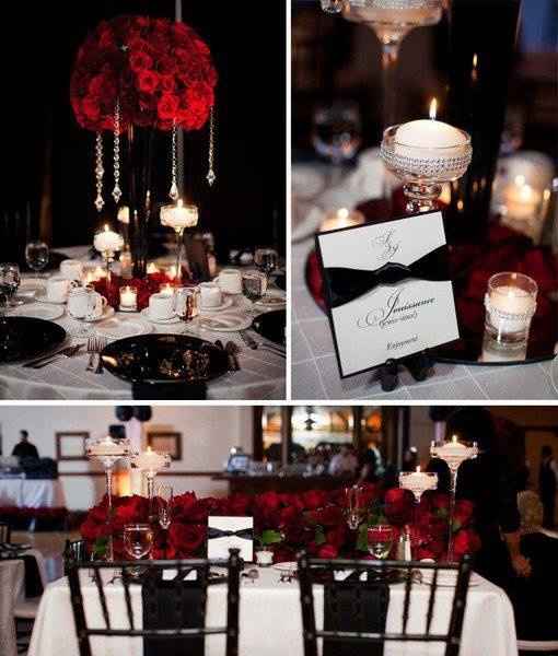 boda en rojo y negro