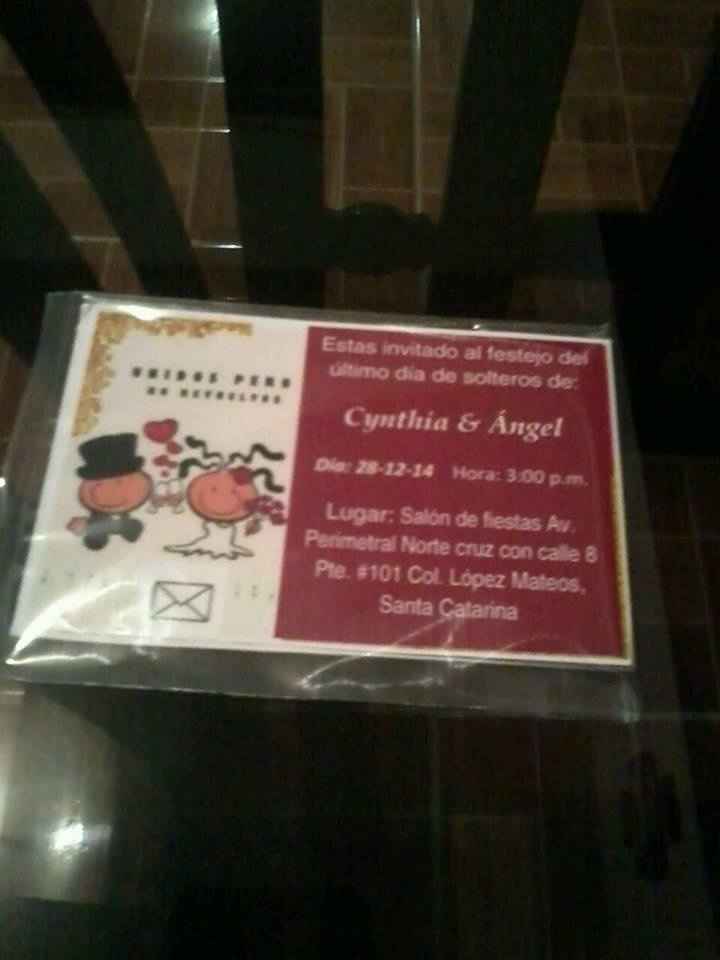 Invitación para despedida de soltera
