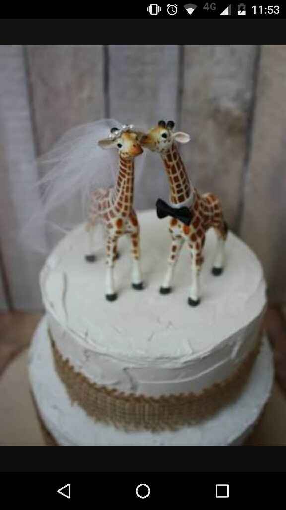 Cake toppers sin los típicos muñequitos de novios - 3