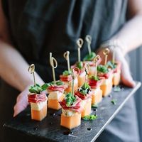 Canapés de bienvenida