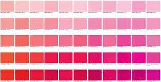 paleta de tonos rosas pantones