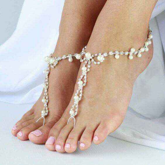 Sandalias-pulseras para bodas en playa.. - 6