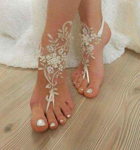 Sandalias-pulseras para bodas en playa.. - 7