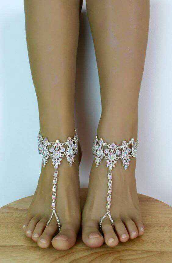 Sandalias-pulseras para bodas en playa.. - 10