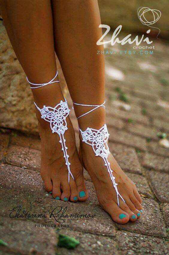 Sandalias-pulseras para bodas en playa.. - 14