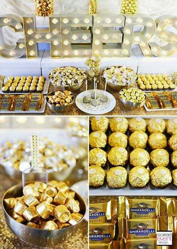  Mesa de postres en Dorado❤ - 29