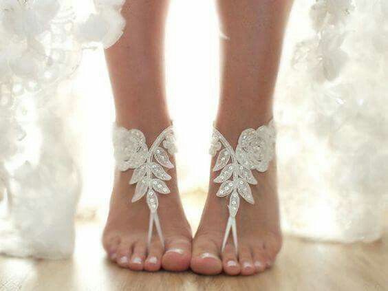 Sandalias-pulseras para bodas en playa.. - 16