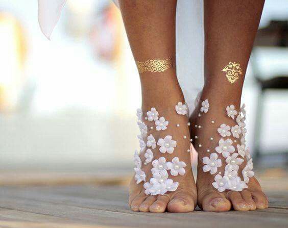 Sandalias-pulseras para bodas en playa.. - 21