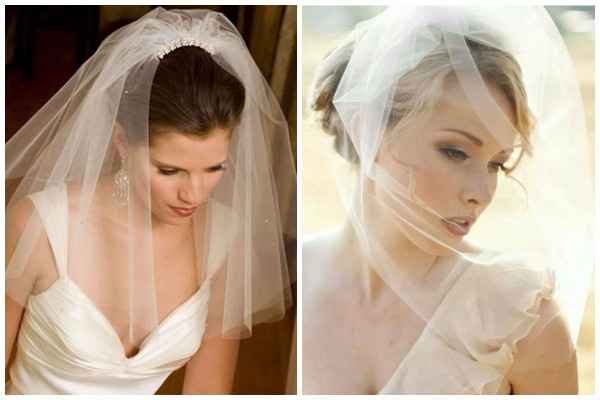 1. El velo corto o Blusher