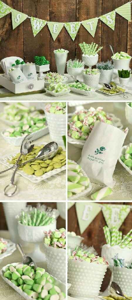 Mesa de dulces verde manzana con amarillo!!! - 7