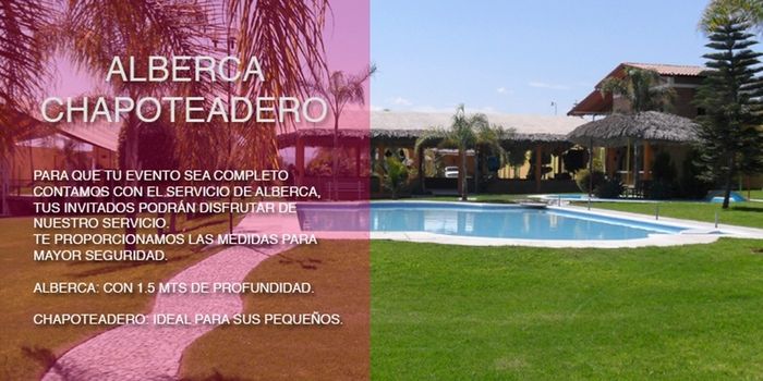 alberca y parte del jardin