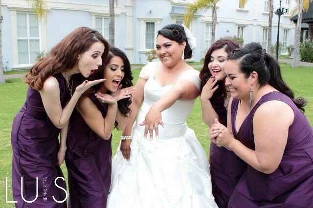 Con las damas .. 
