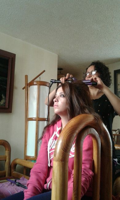 Empezando el peinado