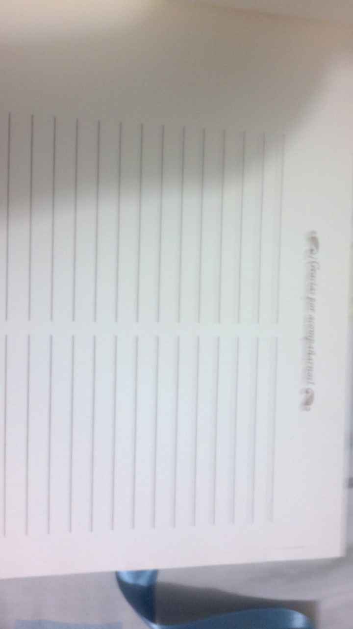 Las hojas en las que van a poder escribir los invitados