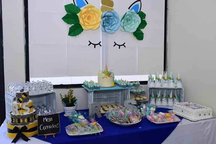 Mesa de dulces del baby shower