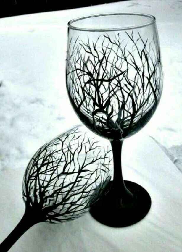 Copas decoradas en negro - 1