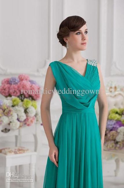 Damas de Honor  "Verde Aqua"  ó Teal ...