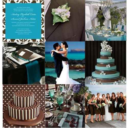 Combinacion.... Teal con cafe