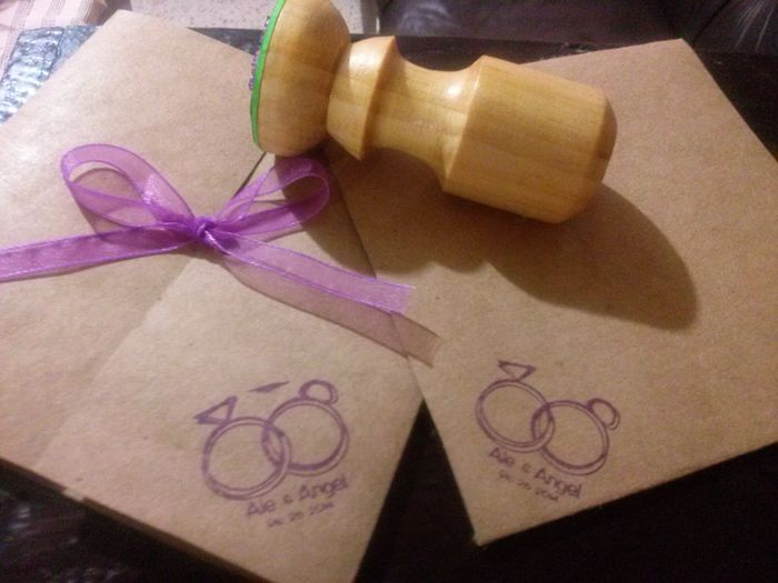 Sello con la imagen de la boda A