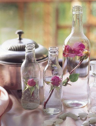 Centros de mesa con botellas 2