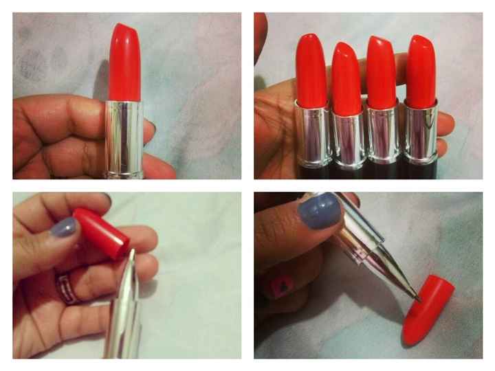 Bolígrafos de lápiz labial para las damas de honor!
