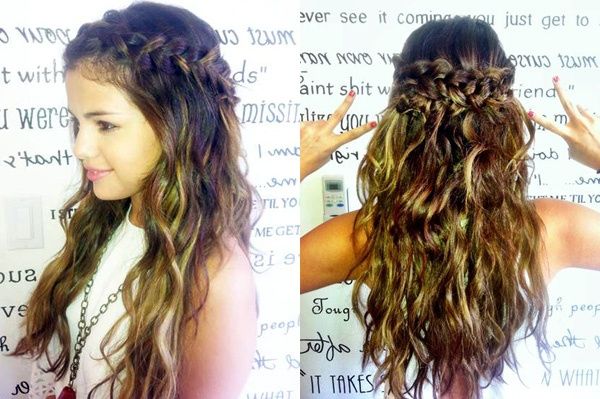 Otra idea de semirecogido con trenza