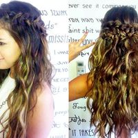 Otra idea de semirecogido con trenza