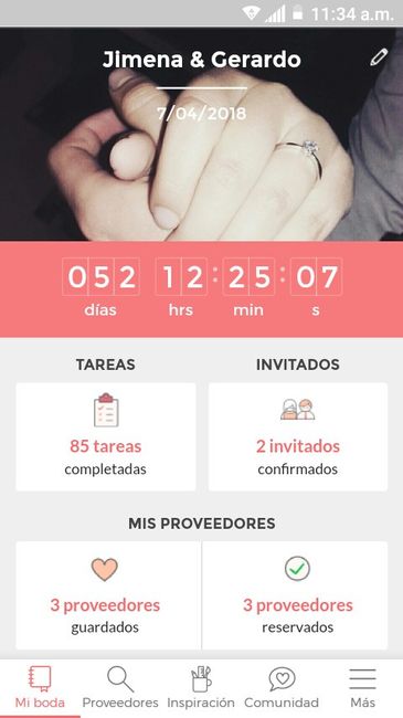 ¡Escribe los días que faltan para tu boda! 5