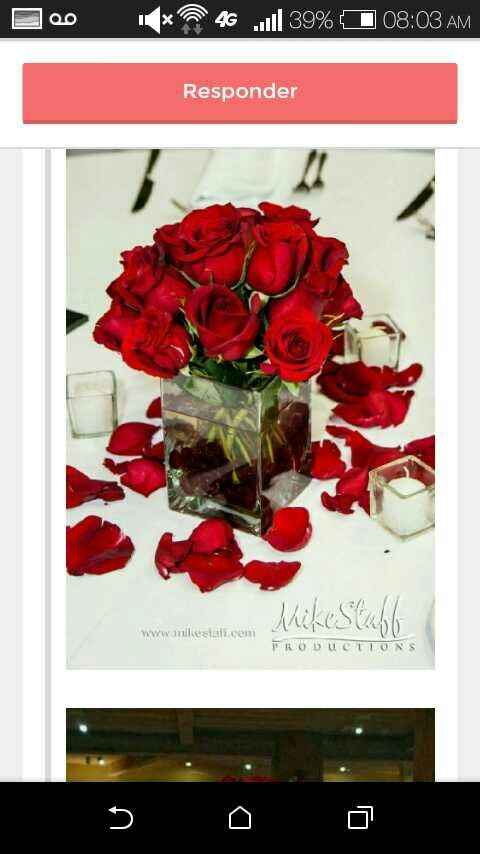 Centro de mesa en color rojo!!! - 1