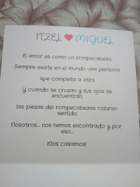 Invitaciones para la boda civil 😍😁💑 - 2