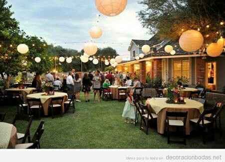 Ideas para decoracion de boda en jardin - 16