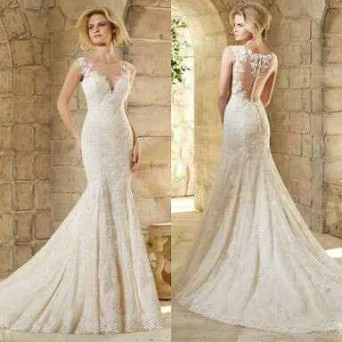 Vestidos de novia corte sirena - 11