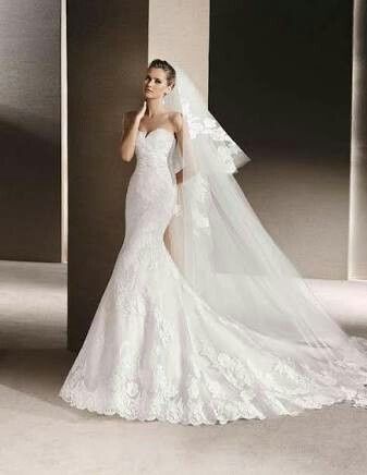 Vestidos de novia corte sirena - 12