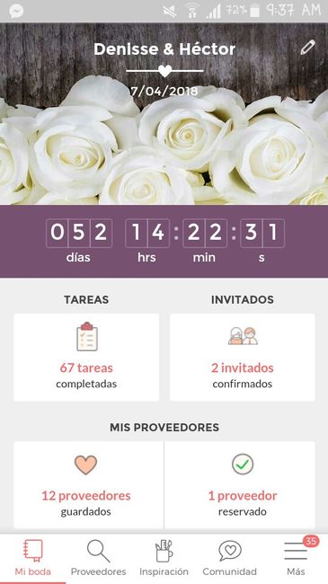 ¡Escribe los días que faltan para tu boda! 6