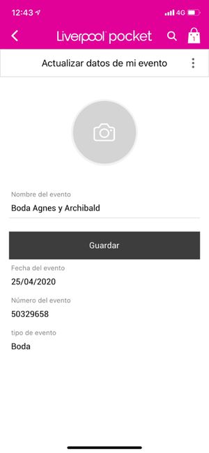 Fecha de Mesa de regalos 1