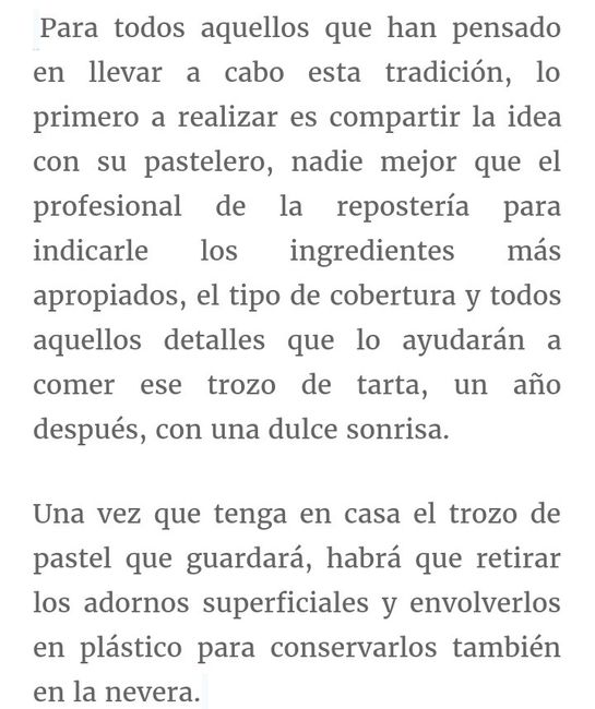Tradición: congelar el pastel de boda? - 2