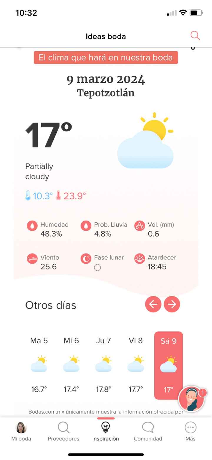 ¿Quieres descubrir qué clima hará en tu boda? ¡Usa nuestra nueva herramienta! 😁 - 1