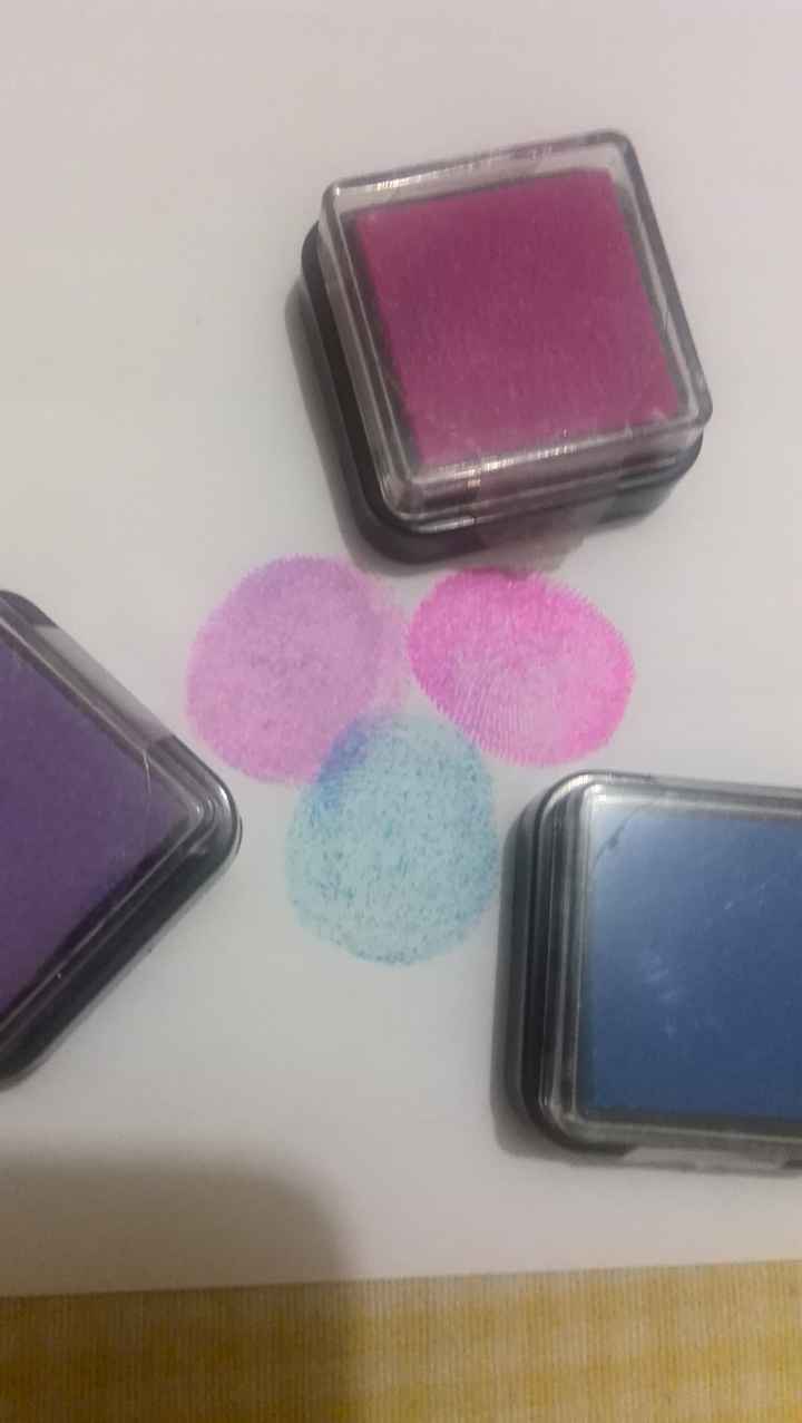 Tintas para arbol de huellas, al fin :) - 1