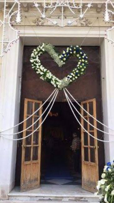 Corazón/estrella de flor puerta casa novia - 2