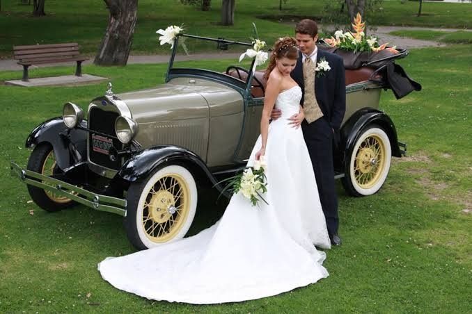 Colores Auto clásico para boda en verdes y más 2