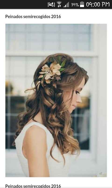 Peinados semi recogidos: tendencias para novias del 2016 - 1