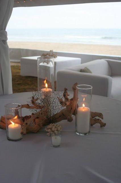 Centros mesa para boda en playa - 4