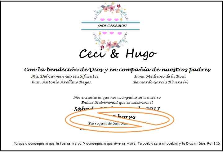 invitación improvisada