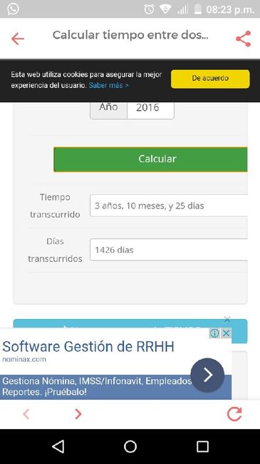¿Cuántos días llevan juntos? 