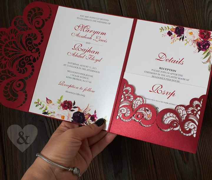 Invitaciones en Color Rojo - 1