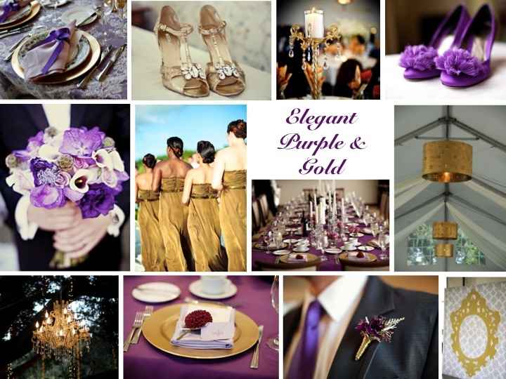 Purple and gold wedding inspiration