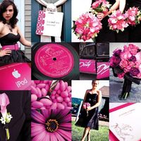 Boda en fucsia y negro