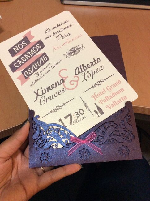 vista de invitacion y sobre