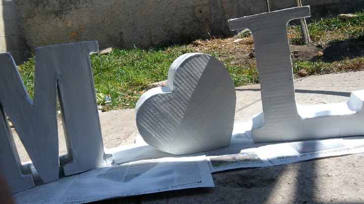 Mis letras block para mesa principal - 12